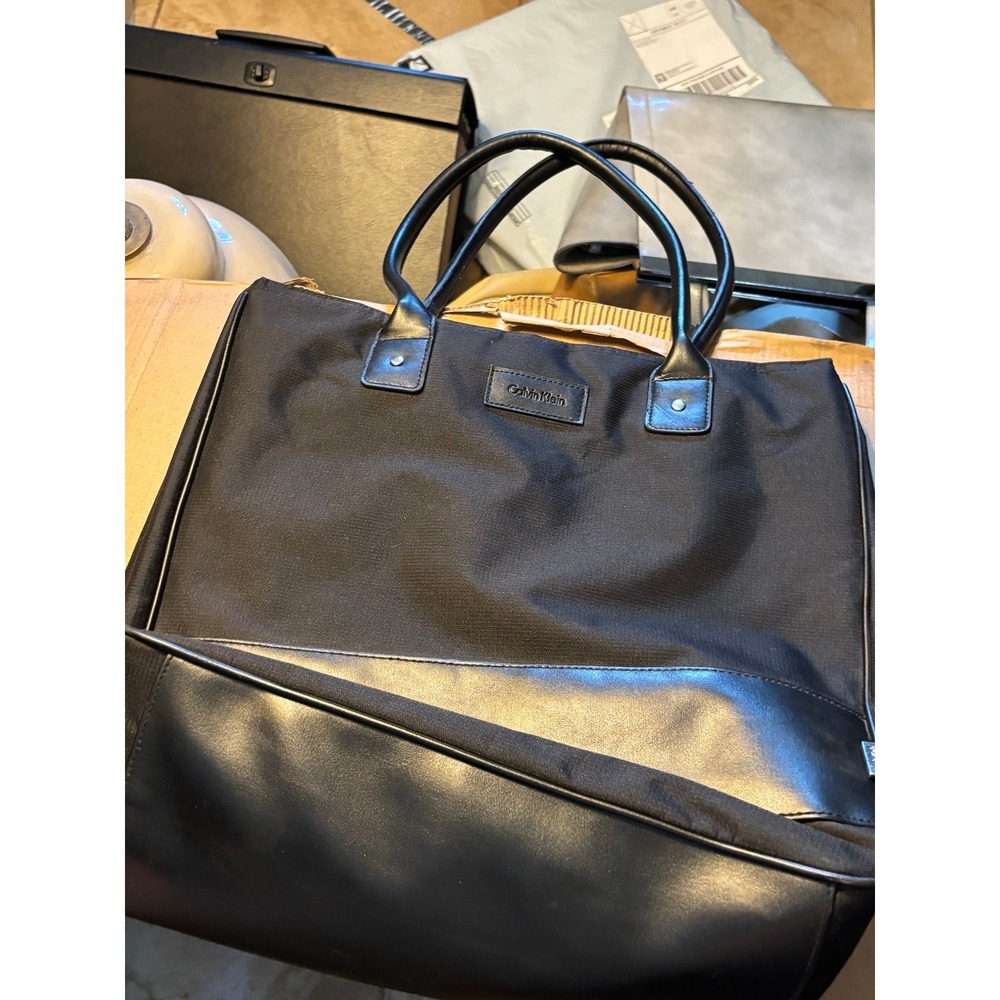 Calvin Klein Fabric Tote Bag 16x11x7 Good Condition